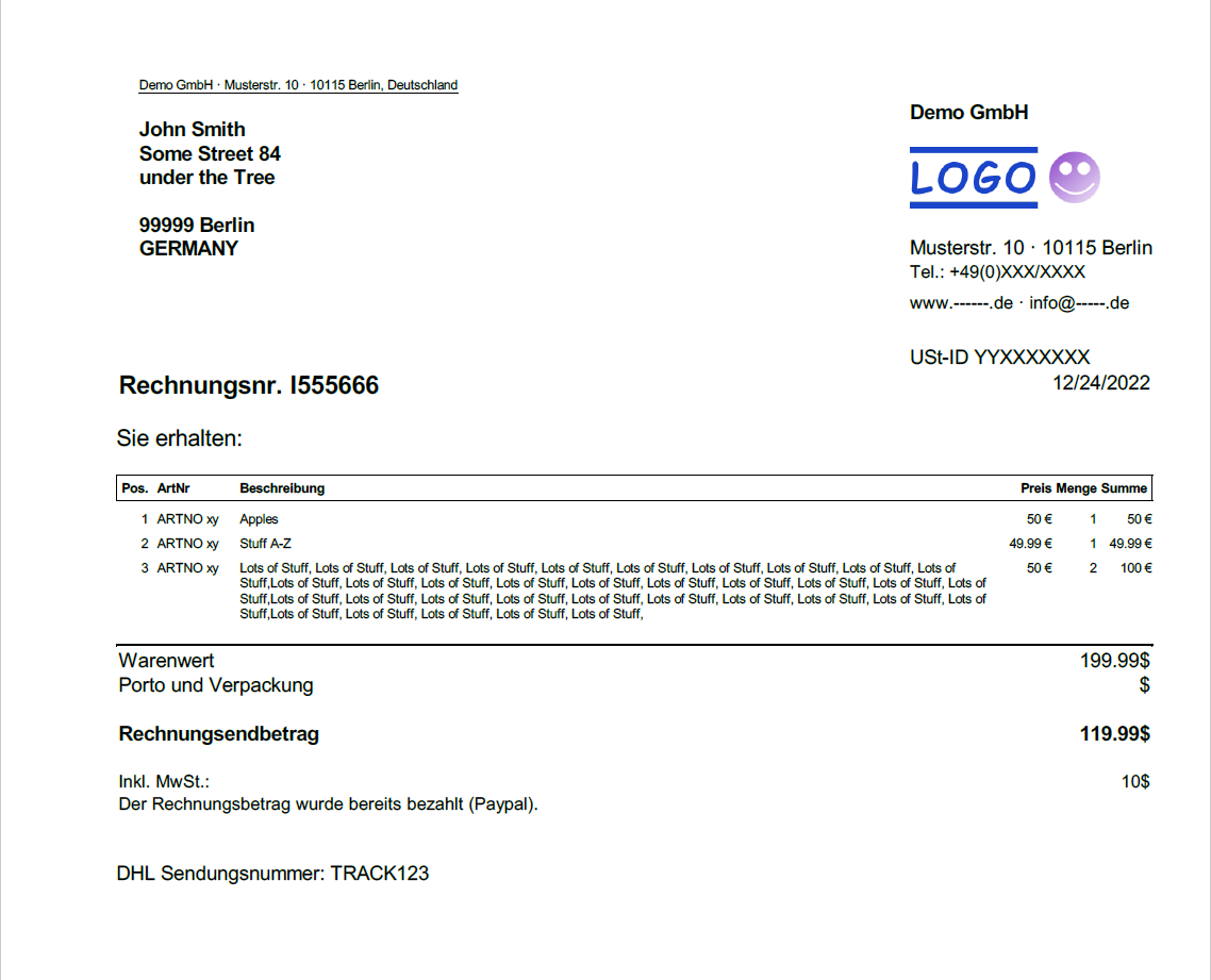 HissenIT InvoiceCreator – Create PDF invoices from CSV/Excel