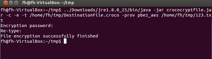 CrococryptFile Linux commandline