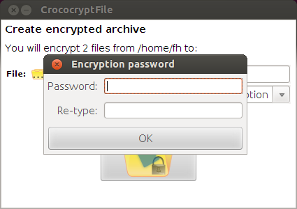 CrococryptFile Linux Encrypt GUI