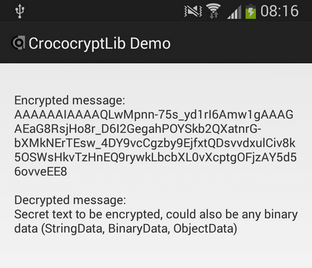 CrococryptLib im Einsatz